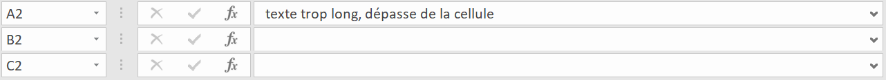 image Excel de zone de nom et barre de formule