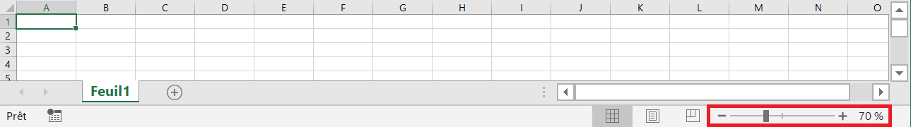 image Excel d'un zoom à 70%