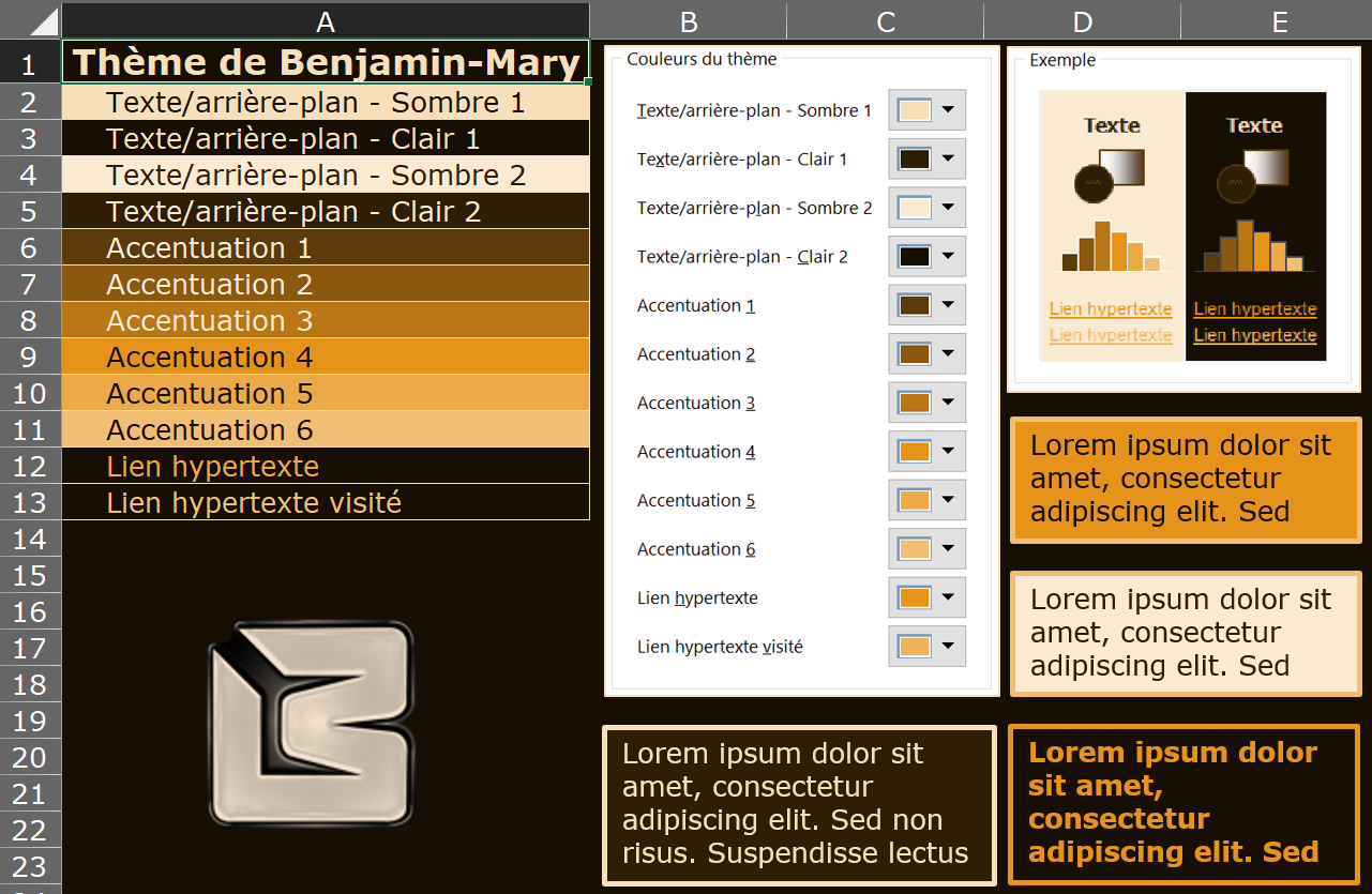 image exemple d'Excel avec le design de ce site web